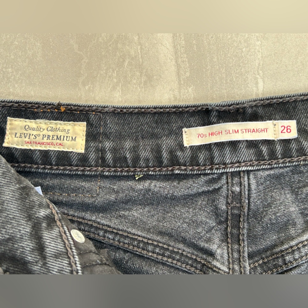 Levi's Charcoal Slim Straight Jeans - Picture 5 of 14